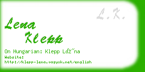 lena klepp business card